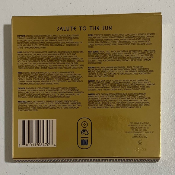 Uoma Beauty ‘Salute to the Sun’ Eyeshadow Color Palette-New - Picture 13 of 13